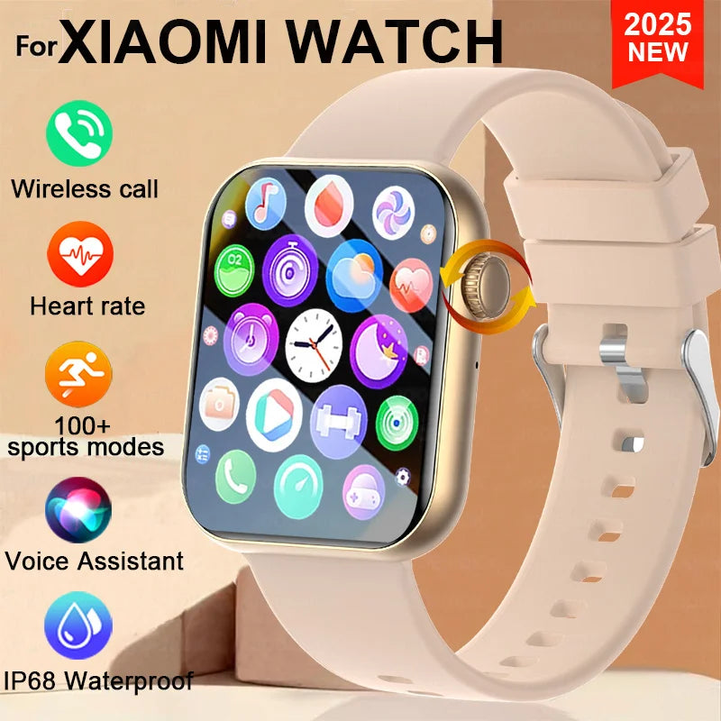 XIAOMI Smart Watch Full Touch Screen Bluetooth Call Heart Rate Waterproof Watches Sports Bracelet Smartwatch Women