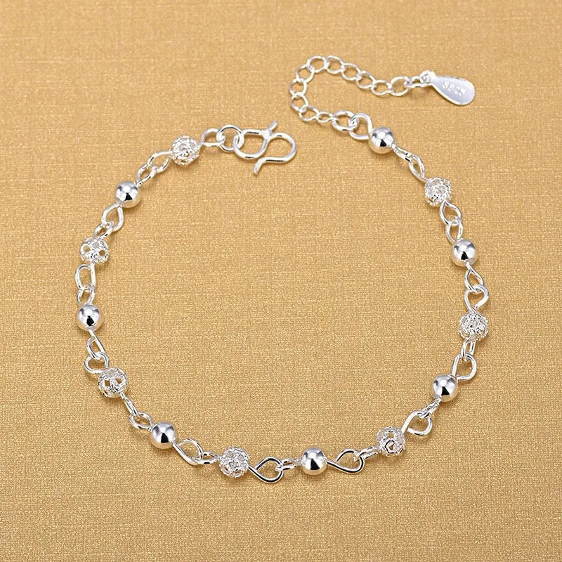 Sterling Silver Bracelets For Women Luxury Original Designer Hollow Lantern Ball Charm Bracelets Beautiful Jewelry